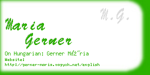 maria gerner business card